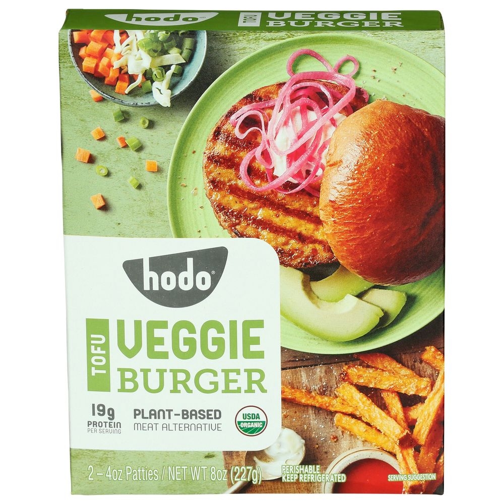 Hodo Organic Plant Based Tofu Veggie Burger, 8 Ounce -- 6 per case