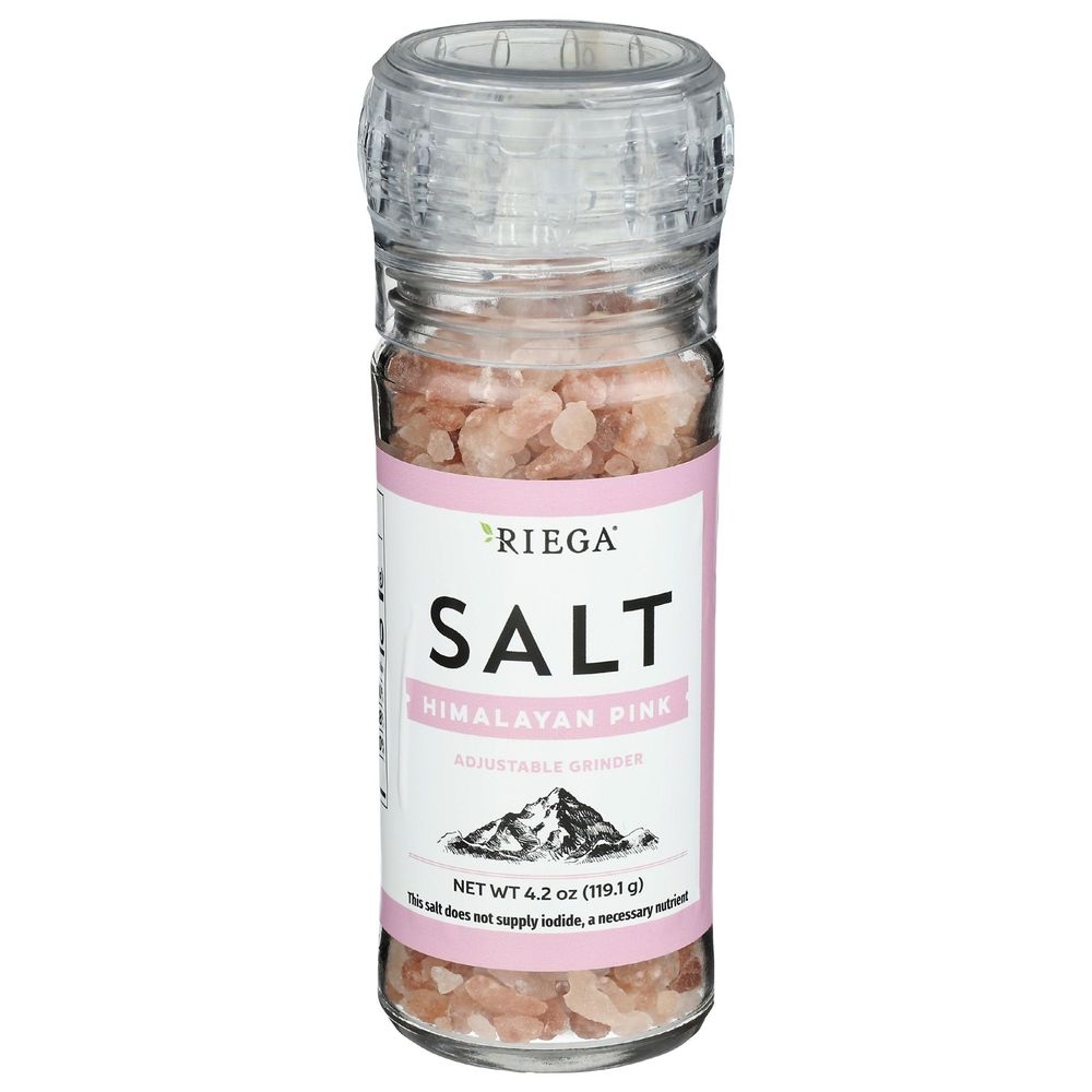 Riega Himalayan Pink Salt, 4.2 Ounce Grinder -- 8 per case