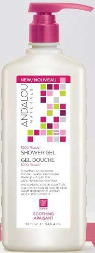 Andalou Naturals Sensitive 1000 Roses Soothing Shower Gel, 32 Fluid Ounce