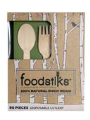 Foodstiks Fork Spoon and Knife Kit - 60 pieces per box -- 20 boxes per case.