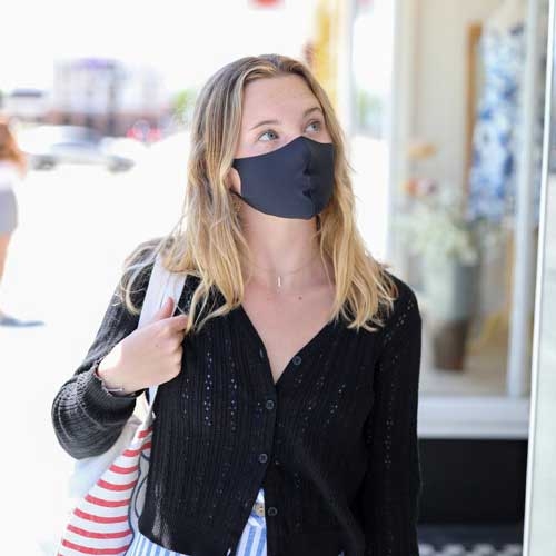 Safe Plus Face Large Black Face Protective Mask, 7 x 6.5 inch