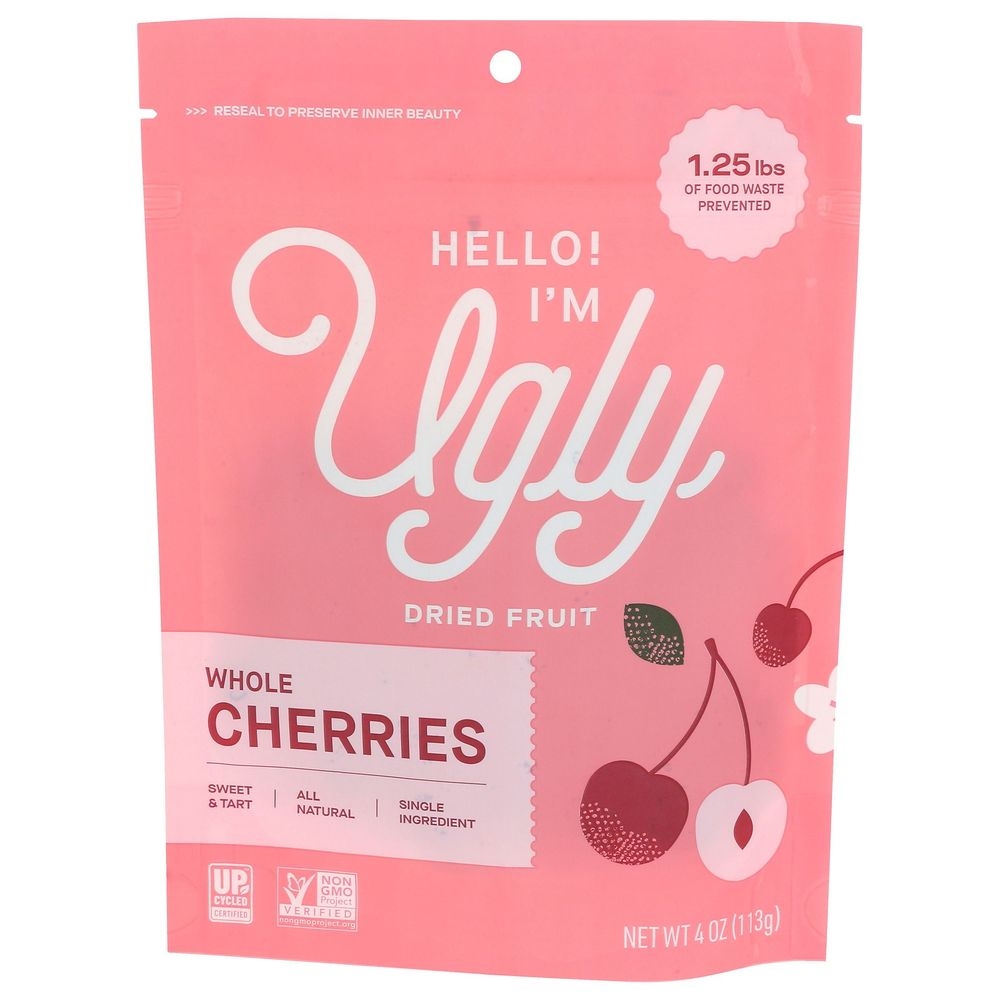 Hello Im Ugly Upcycled Dried Whole Cherries, 4 Ounce -- 12 per case