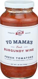 Yo Mama's Burgundy Wine Tomato Sauce, 25 Ounce -- 6 per case