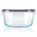 Snapware Total Solution Pyrex Glass 4 Cup Round Food Storage Container with Plastic Lid -- 4 per case