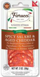 Fiorucci Spicy Salami with Aged Cheddar, 2 Ounce -- 12 per case
