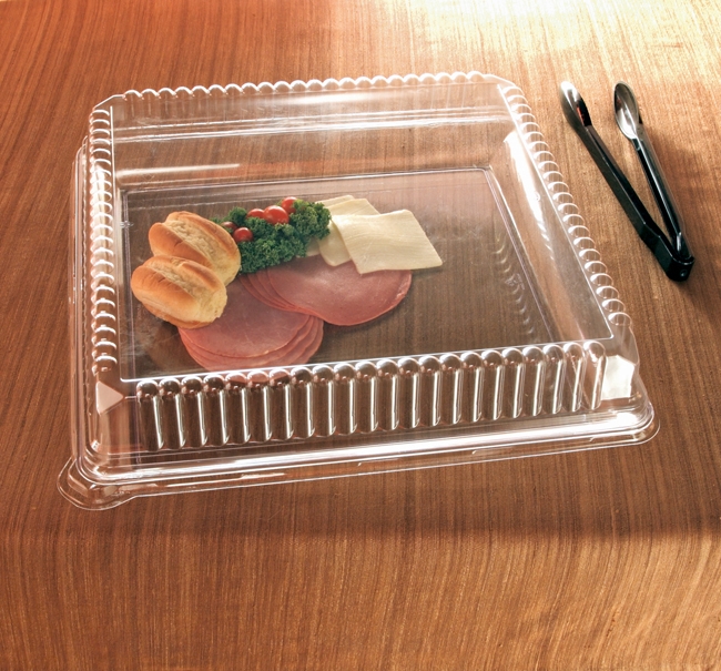 Party Tray Square Dome Lid Only, 18 x 18 inch -- 40 per case.