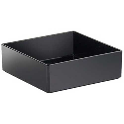 Cal-Mil Black Melamine Box, 10 x 10 x 3 inch -- 2 per case