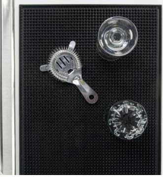 American Metalcraft Black Bar Service Mat, 12 x 18 inch