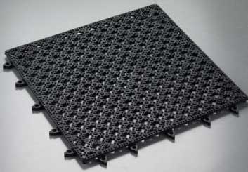 American Metalcraft Black Bar Tile Mat, 12 x 12 inch