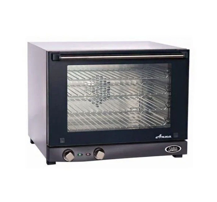 Cadco Stainless Steel Anna Half Size Compact Convection Oven, 23.63 x 18.63 x 23.75 inch.