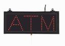 Aarco Black High Visibility Small ATM LED Sign, 6 3/4 x 16 1/8 inch