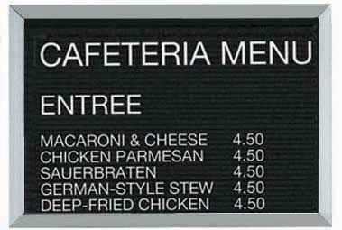 Aarco Aluminum Framed Letter Board Open Face Message Center, 12 x 18 inch