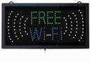 Aarco Black High Visibility Medium Free Wi-Fi LED Sign, 9 3/4 x 18 3/4 inch