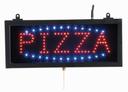 Aarco Black High Visibility Small Pizza LED Sign, 6 3/4 x 16 1/8 inch