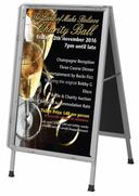 Aarco Aluminum A-Frame Sidewalk Poster/Sign Holder, 36 x 24 inch Print Size