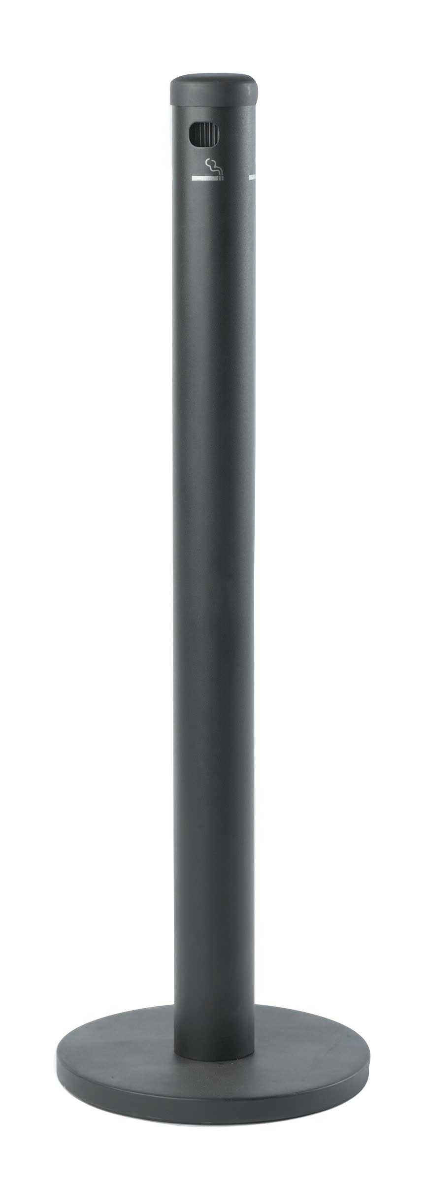 Aarco Black Floor Standing Cigarette Receptacle, 43 1/2 inch Height