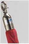 Aarco Form-A-Line (TM) Chrome Hardware Style Red Velour Rope, 6 Feet