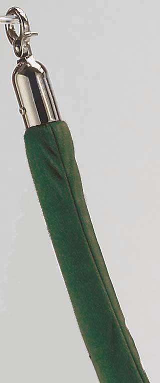 Aarco Form-A-Line (TM) Chrome Hardware Style Green Velour Rope, 6 Feet