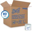 Scott Essential Professional 2 Ply White Standard Roll Toilet Paper Tissue, 4 x 4.1 x 19 inch - 550 sheets per roll -- 80 rolls per case