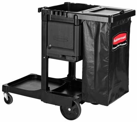 Rubbermaid Black Traditional Janitorial Cleaning Cart, 46 x 21.75 x 38.38 inch
