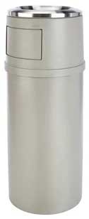 Rubbermaid Commercial Beige Resin 25 Gallon Ash/Trash Classic Container with Doors, 18 x 18 x 42.2 inch