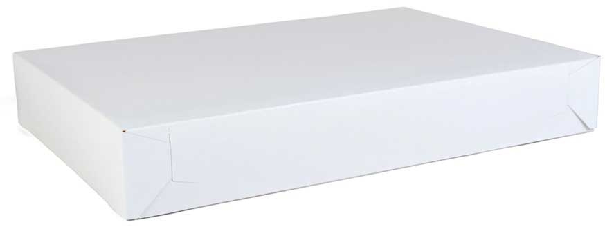 Southern Champion Tray White Corrugated Board Full Sheet Cake Box, 25-3/8 x 18-1/8 inch -- 25 per case