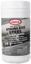 Claire Prime Source Stainless Steel Wipes, 9.5 x 12 inch - 40 count per pack -- 6 per case