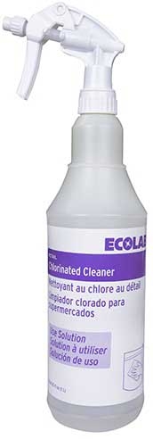 Kay High Density Polyethylene Chlorinated Cleaner Spray Bottle, 32 Ounce -- 3 per case
