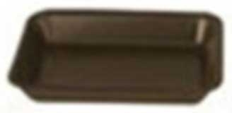 Dolco Packaging Polystyrene 4D Black Foam Tray, 7.25 x 9.25 x 1.25 inch -- 500 per case