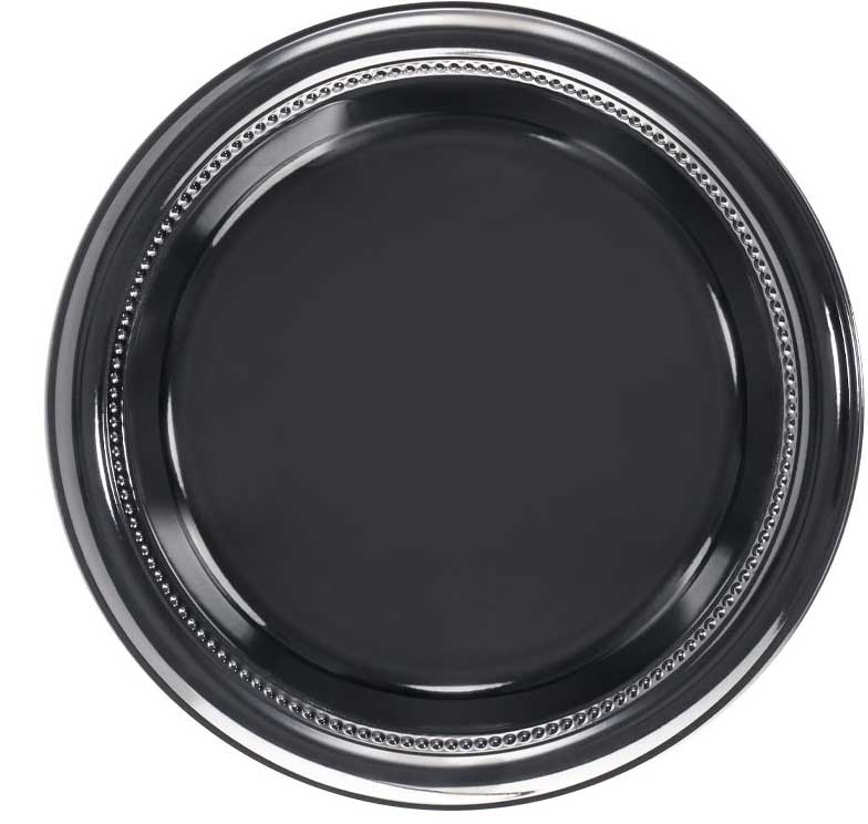 Darnel High Impact Black Plate and Bowl, 10 1/4 inch -- 500 per case