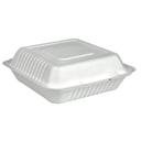 Premier Essential White Paper Molded Fiber Clamshell, 9 inch -- 200 per case