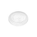 Karat 90mm PET Plastic Flat Lid for 12-22 Ounce Paper Cold Cup -- 1000 per case.