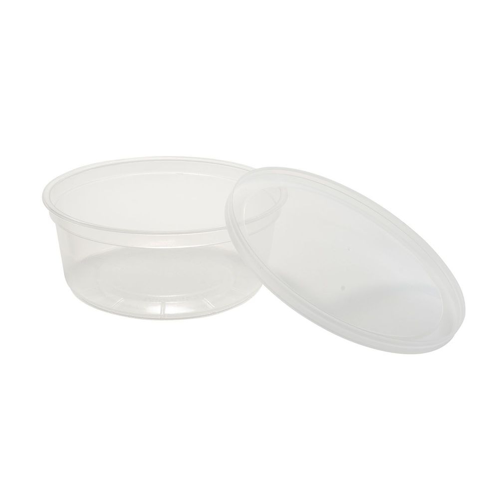 EcoSystems Translucent Polypropylene Round Deli Container, 8 Ounce Capacity -- 500 per case
