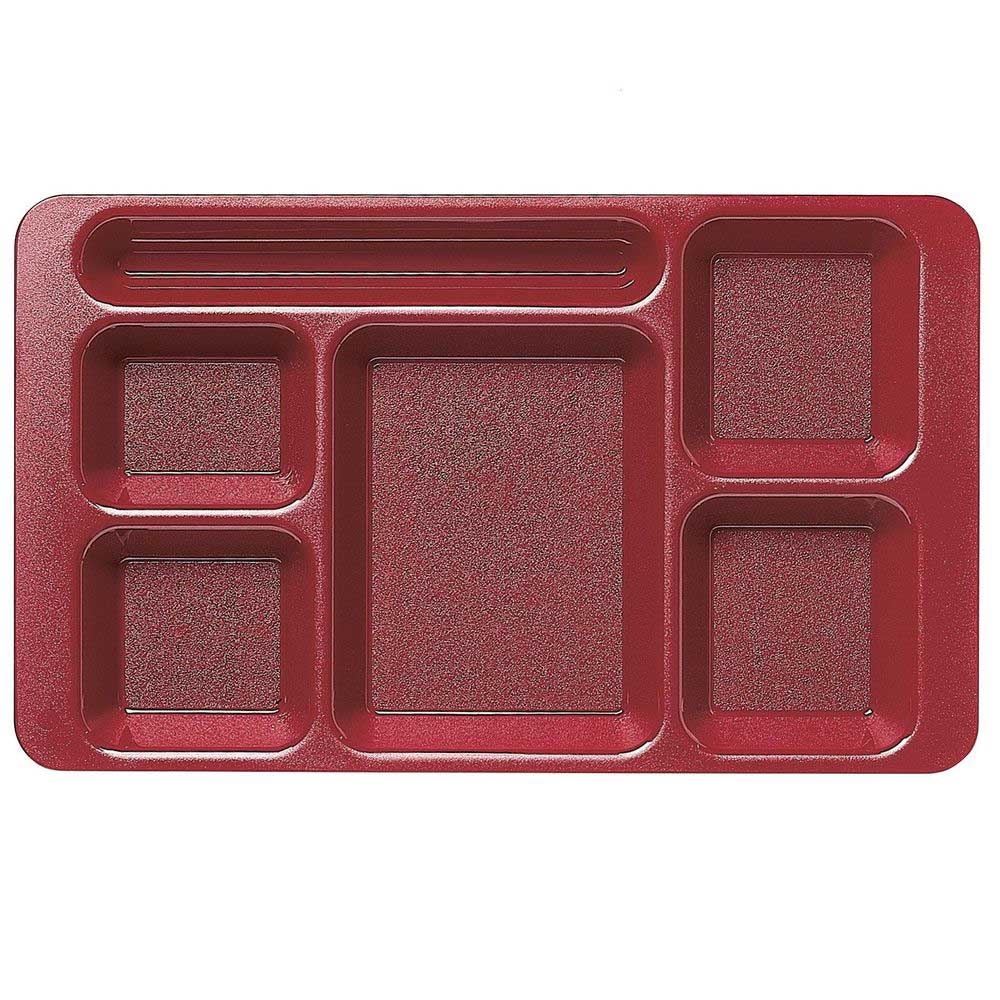 Cambro Co-Polymer Cranberry 2 x 2 School Compartment Tray, 15 x 9 inch -- 24 per case