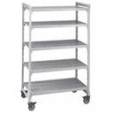 Cambro Camshelving Premium Speckled Gray 5 Vented Shelf Mobile Starter Unit, 18 x 36 x 67 inch