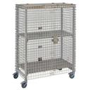 Cambro Camshelving Premium Speckled Gray Full Wrap Mobile Security Cage Unit, 26.75 x 50.25 x 67.75 inch