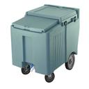 Cambro Standard Height Slate Blue Slidinglid Ice Caddy with Swivel and Easy Wheel Caster, 125 Pound Capacity