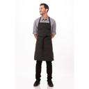 Chef Works Pinstripe Butcher Apron with Contrasting Ties, 34 inch Long x 24 inch Wide