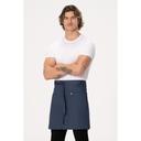 Chef Works Blue Brio Half Bistro Apron for Unisex, 19.1 inch Long x 34.3 inch Wide