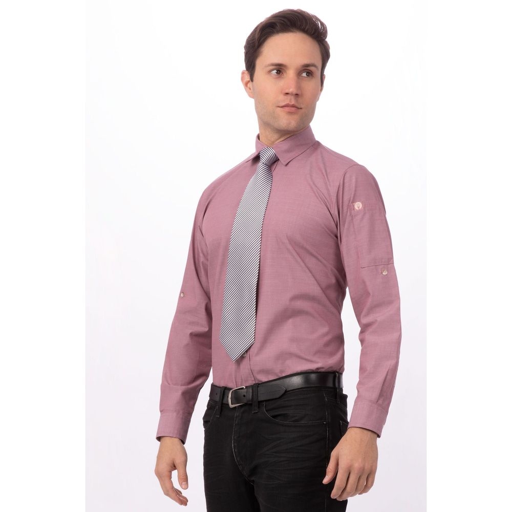 Chef Works Black Silver Striped Dress Tie for Unisex