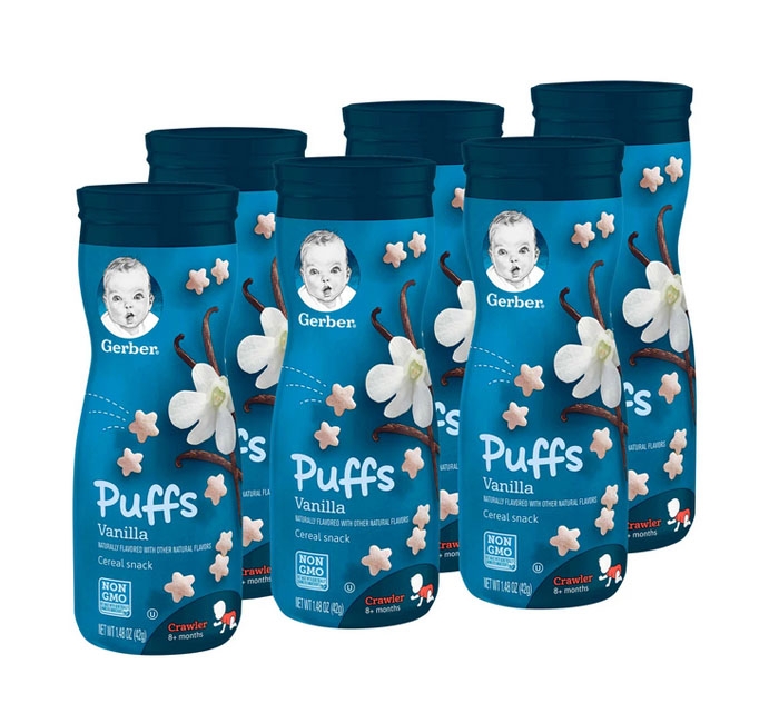 Gerber Graduates Vanilla Puffs Cereal Snack, 4.8 Ounce -- 6 per case