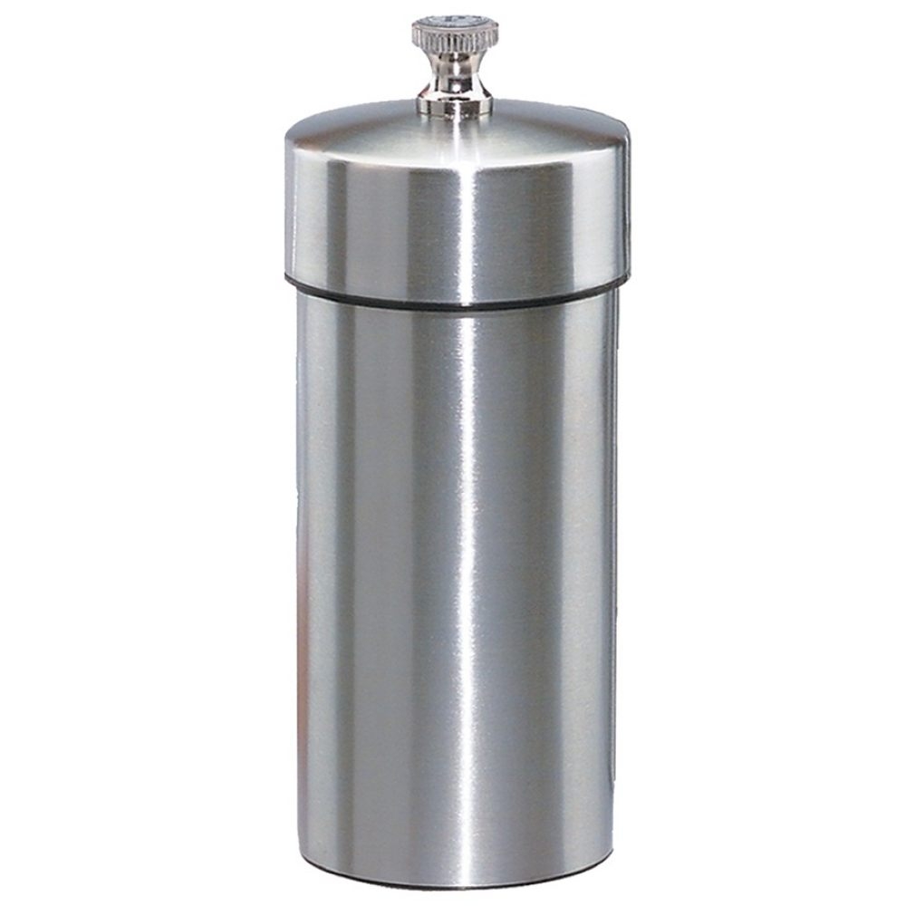 Chef Specialties Futura Brushed Stainless Pepper Mill, 5.5 inch.