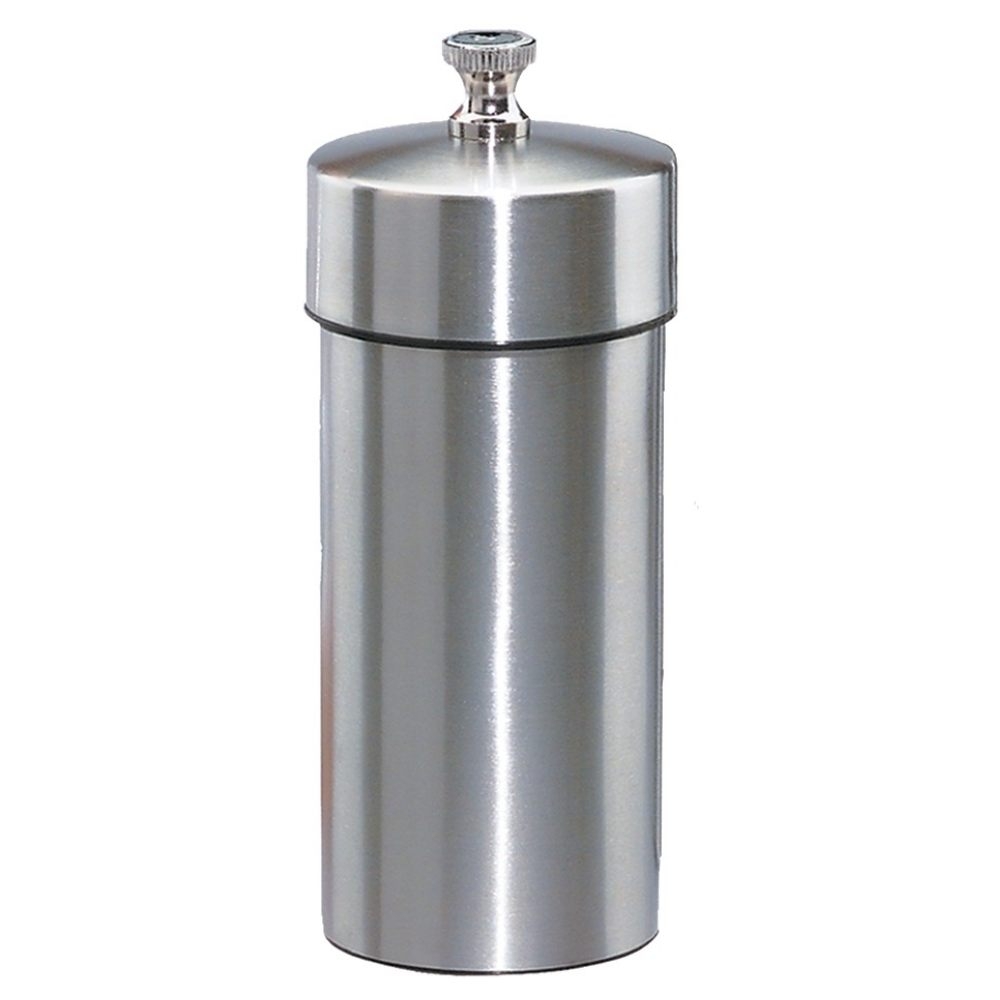 Chef Specialties Futura Brushed Stainless Salt Mill, 5.5 inch.