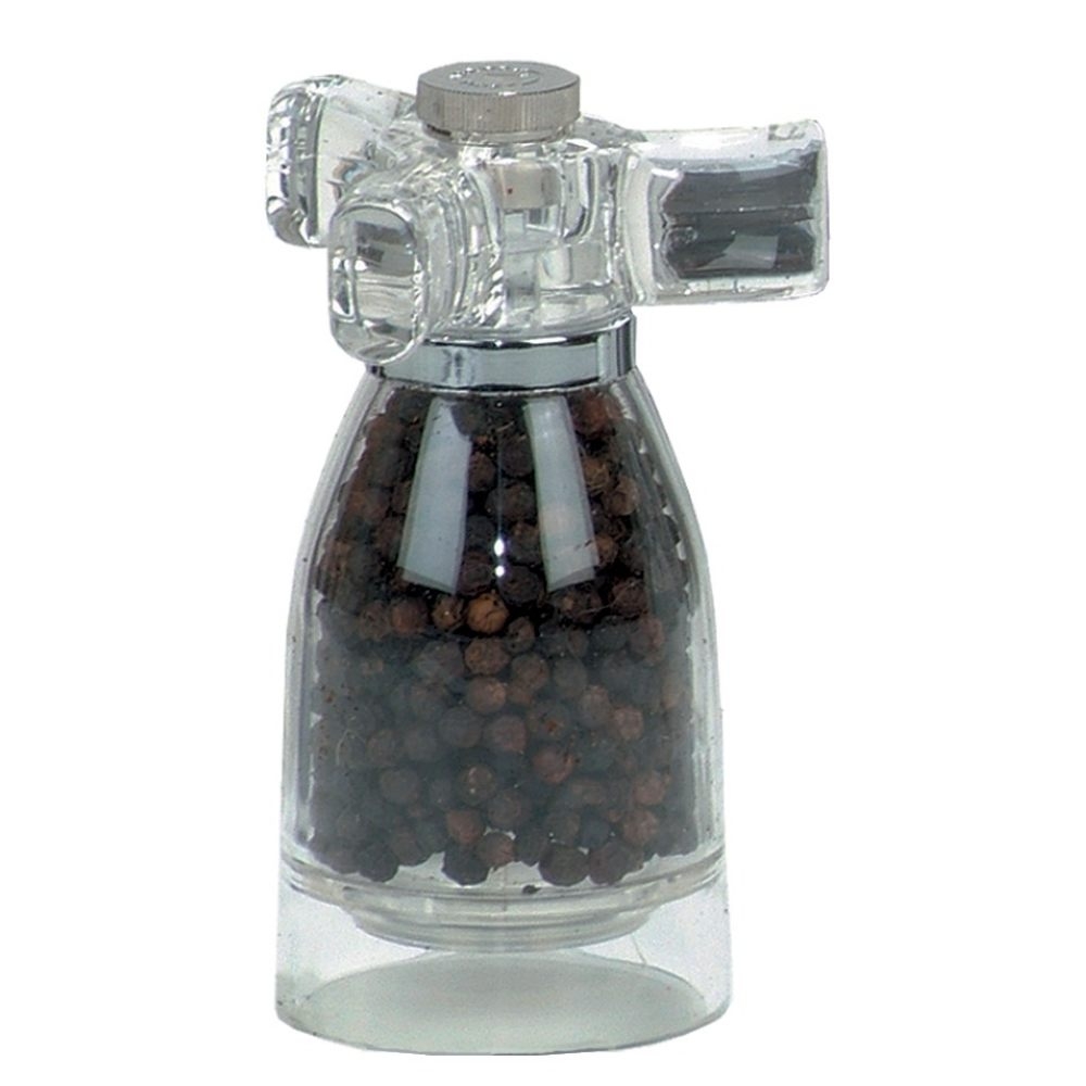 Chef Specialties Spinner Acrylic Pepper Mill, 4.5 inch.