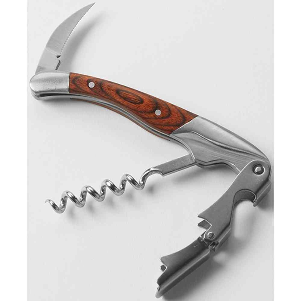 American Metalcraft Red Pear Wood Top Shelf Corkscrew -- 12 per case.