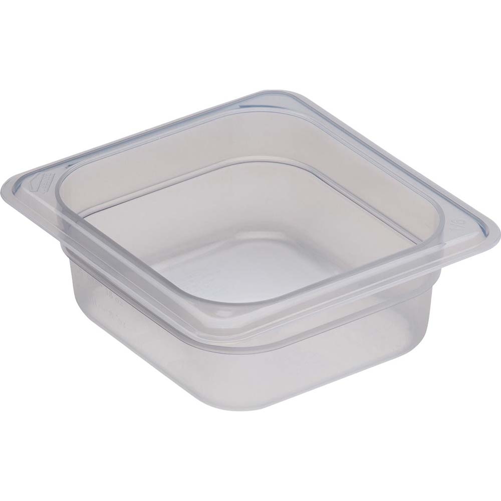 Cambro Translucent Polypropylene Sixth Size Food Pan, 2 1/2 inch Depth -- 6 per case.
