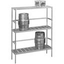 Channel Manufacturing Aluminum Knock Down Keg Storage Rack, 68 x 42 x 17 inch.