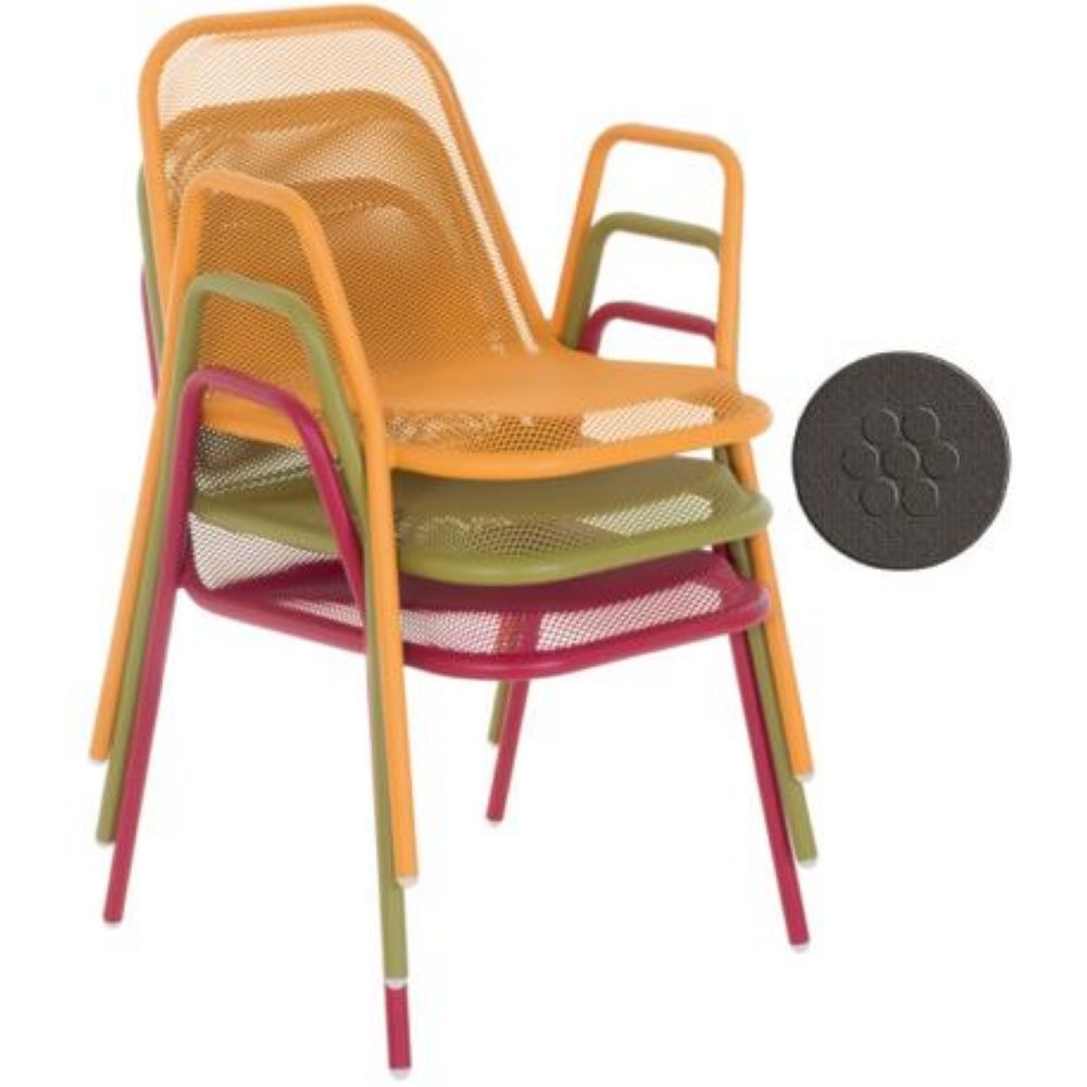 Emu Golf Antique Bronze Outdoor Indoor Stacking Armchair, 31.5 x 22.5 x 23 inch -- 4 per case.