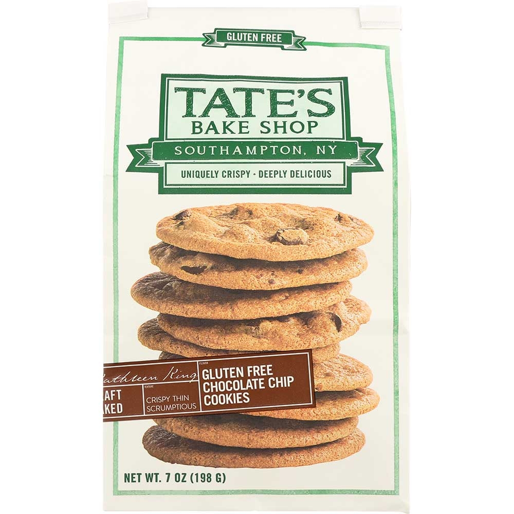 Tates Bake Shop Gluten Free Chocolate Chip Cookie, 7 Ounce -- 12 per case.