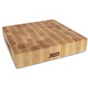John Boos Cream Finish Maple End Grain Reversible Thick Chopping Block, 15 x 15 x 3 inch.